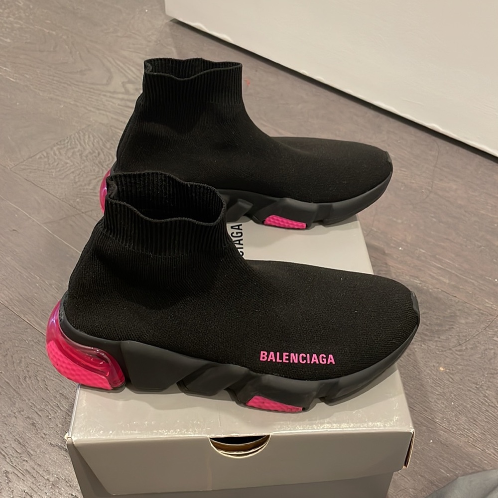 Balenciaga Black and Pink Sneakers - Picture 2 of 5
